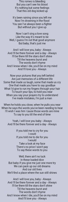 Always Bon Jovi Lyrics